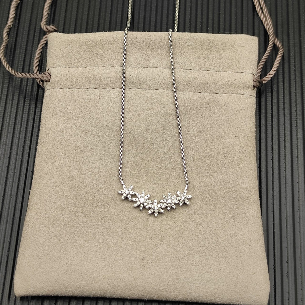 David Yurman Silver Five-Shaped Necklace - Picture 3 of 4